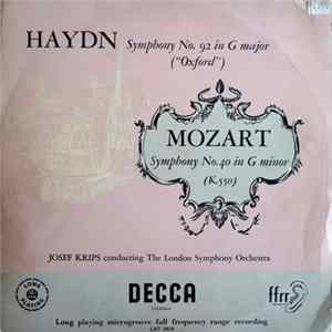 FLAC The London Symphony Orchestra, Josef Krips - Haydn Symphony No. 92 in G major ("Oxford") - Mozart Symphony No. 40 in G minor (K. 550)