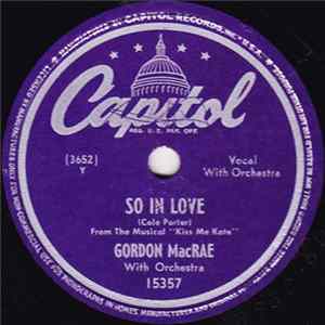 FLAC Gordon MacRae - So In Love / A Rosewood Spinet