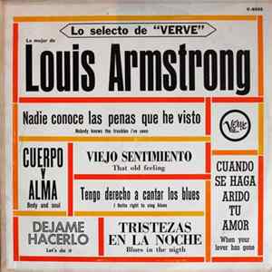 FLAC Louis Armstrong - Lo Selecto De Verve - Lo Mejor De Louis Armstrong