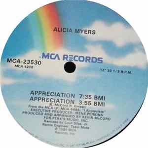 FLAC Alicia Myers - Just Can't Stay Away / Appreciation