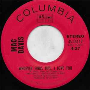 FLAC Mac Davis - Whoever Finds This, I Love You