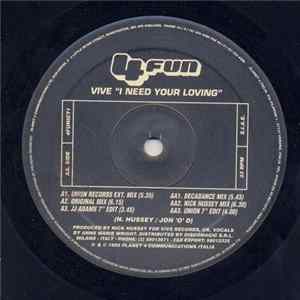 FLAC Vive - I Need Your Loving