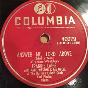 FLAC Frankie Laine - Answer Me, Lord Above / Blowing Wild (The Ballad Of Black Gold)