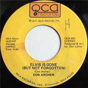 FLAC Con Archer - Elvis Is Gone (But Not Forgotten) / Let's Start A New Tomorrow