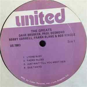 FLAC Dave Brubeck, Paul Desmond, Bobby Correll, Frank Blake & Bob Kindle - The Greats