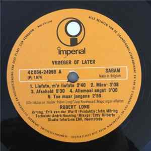 FLAC Robert Long - Vroeger Of Later