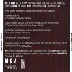 FLAC Field Mob feat. Cee-Lo & Jazze Pha - All I Know