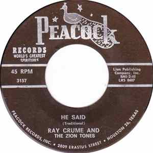 FLAC Ray Crume And The Zion Tones - He Said