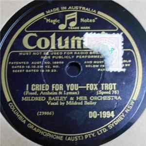FLAC Mildred Bailey & Her Orchestra / Horace Heidt & His Musical Knights - I Cried For You / Wishing