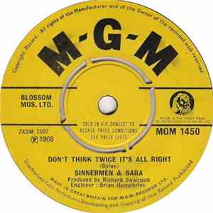 FLAC Sinnermen & Sara - Don't Think Twice It's All Right