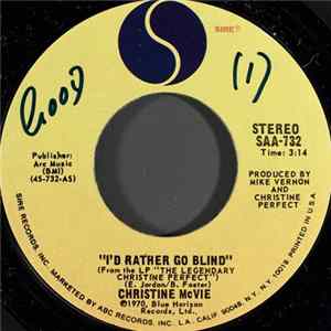 FLAC Christine McVie - I'd Rather Go Blind