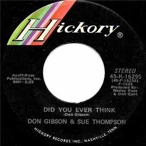 FLAC Don Gibson & Sue Thompson - Did You Ever Think / Love's Garden