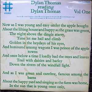 FLAC Dylan Thomas - Dylan Thomas Reading Dylan Thomas, Vol One
