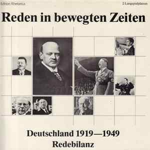 FLAC Various - Reden In Bewegten Zeiten - Deutschland 1919-1949 - Redebilanz