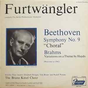 FLAC Furtwängler Conducts The Berlin Philharmonic Orchestra, Beethoven, Brahms - Symphony No. 9 "Choral" / Variations On A Theme By Haydn