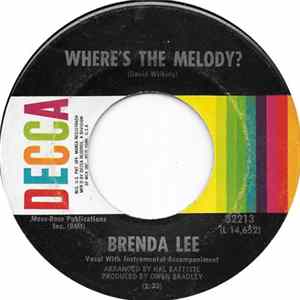 FLAC Brenda Lee - Where's The Melody?