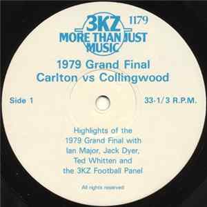 FLAC Ian Major , Jack Dyer and Ted Whitten / 3KZ Football Panel - 1979 Grand Final Carlton vs Collingwood