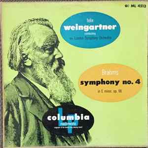 FLAC Johannes Brahms, Felix Weingartner Conducting The London Symphony Orchestra - Symphony No. 4 In E Minor, Op. 98