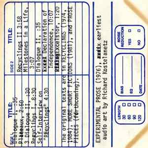 FLAC Richard Kostelanetz - Experimental Prose (I)