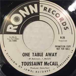 FLAC Toussaint McCall - One Table Away / My Love Is A Guarantee