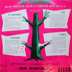FLAC Vivaldi - Orchestre De Chambre De Stuttgart, Reinhold Barchet, Karl Munchinger - Les Saisons - Quatre Concertos Violon Et Orchestre, Opus. 8 N° 1 A 4