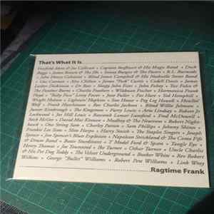 FLAC Ragtime Frank - That's What It Is