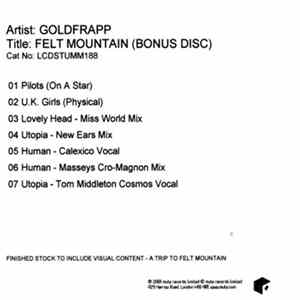 FLAC Goldfrapp - Felt Mountain (Bonus Disc)