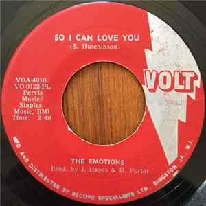FLAC The Emotions - So I Can Love You / Got To Be The Man