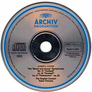 FLAC Joseph Haydn, The English Concert, Trevor Pinnock - The "Sturm & Drang" Symphonies - Volume 6 "Farewell"