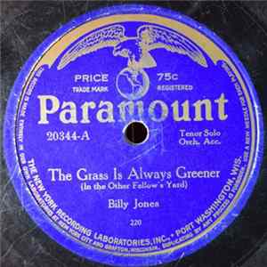 FLAC Billy Jones - The Grass Is Always Greener / Where The Dreamy Wabash Flows