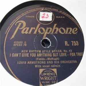 FLAC Louis Armstrong And His Orchestra / Seger Ellis - I Can't Give You Anything But Love / Sentimental Blues