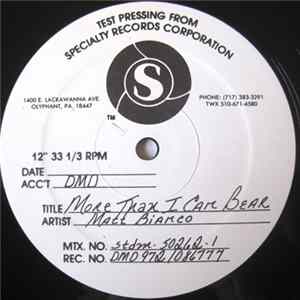 FLAC Matt Bianco - More Than I Can Bear
