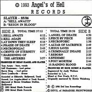 FLAC Slayer - Hell Awaits / Reign In Blood